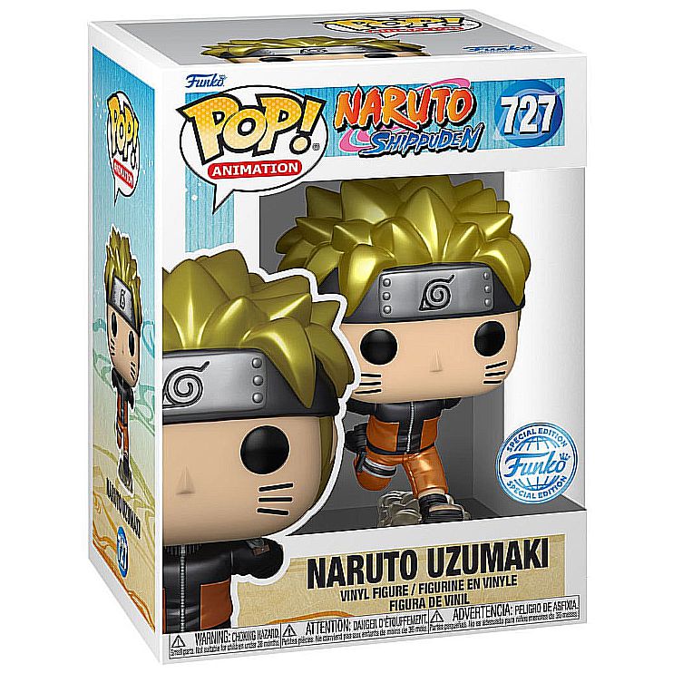 POP Animation: Naruto Shippuden - Naruto 727 (metallic) T-Shirt Bundle set - Small