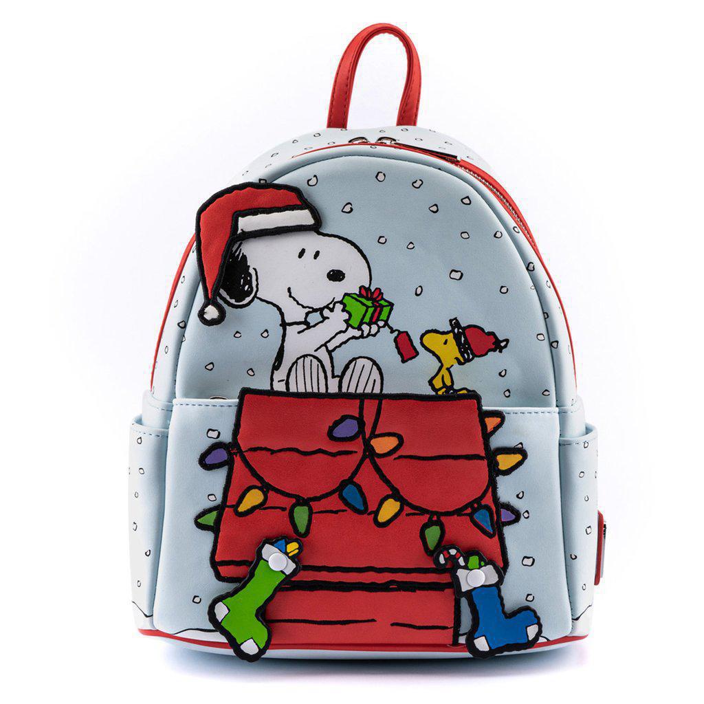 LOUNGEFLY Peanuts Snoopy and Woodstock Glow in the Dark Mini Backpack