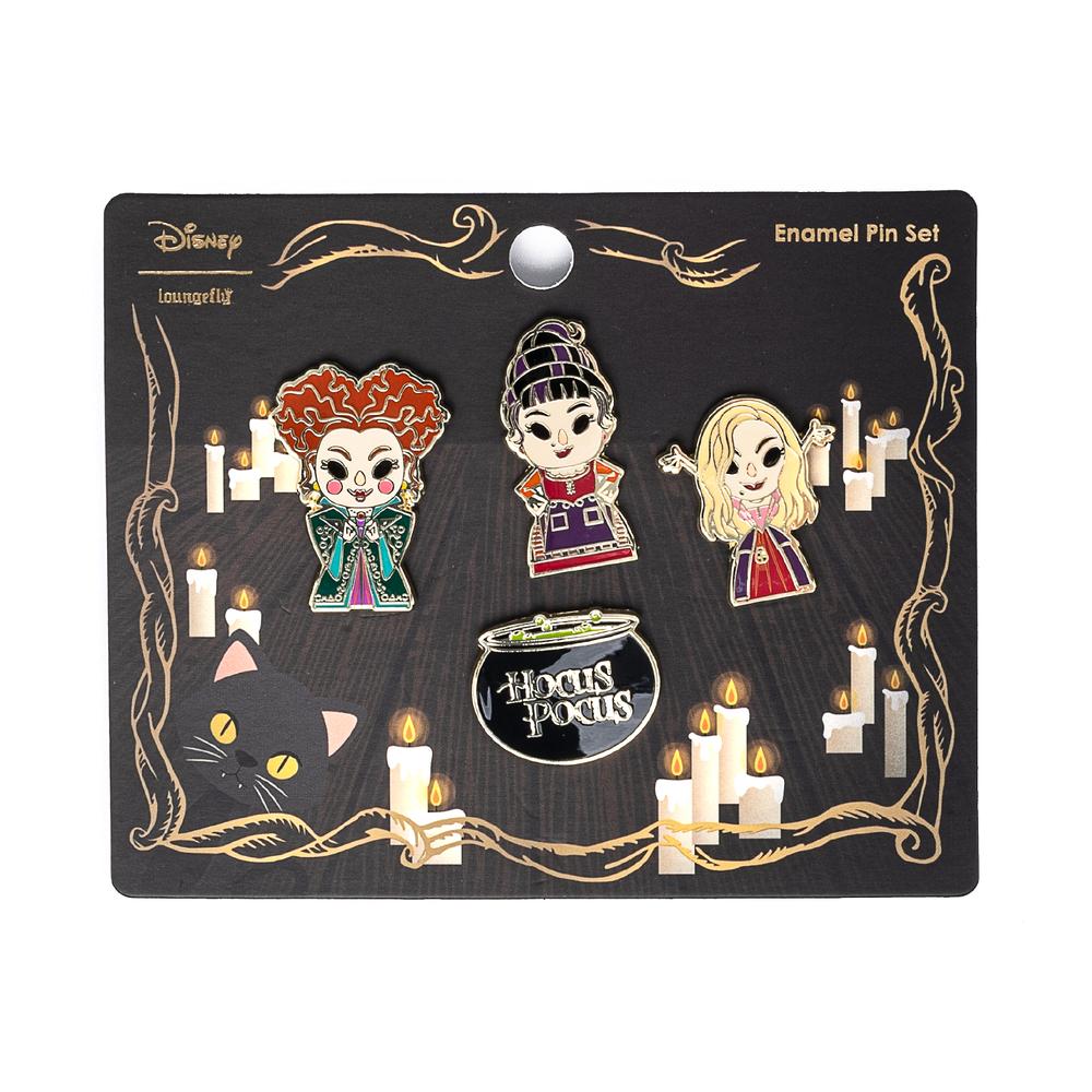 Loungefly Disney Hocus Pocus Chibi 4pc Enamel Pin Set