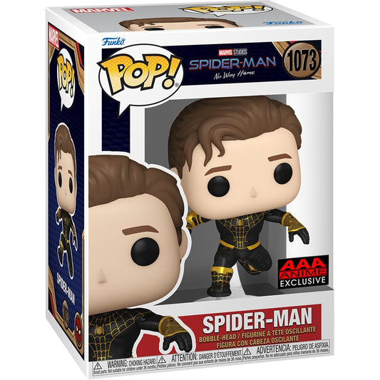 POP Marvel: Spider-Man: No Way Home - Unmasked Spider-Man Black Suit (AAA Anime Exclusive)