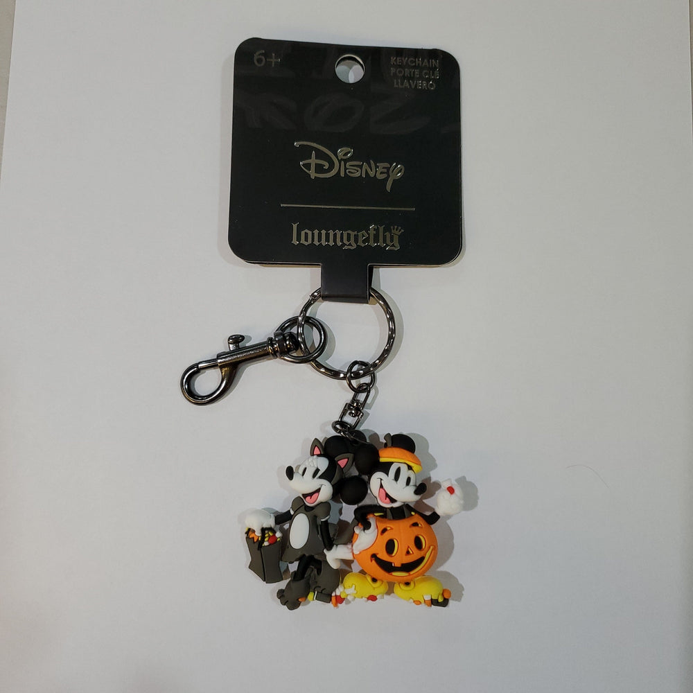 Loungefly Disney Mickey And Minnie Halloween 3D Molded Keychain