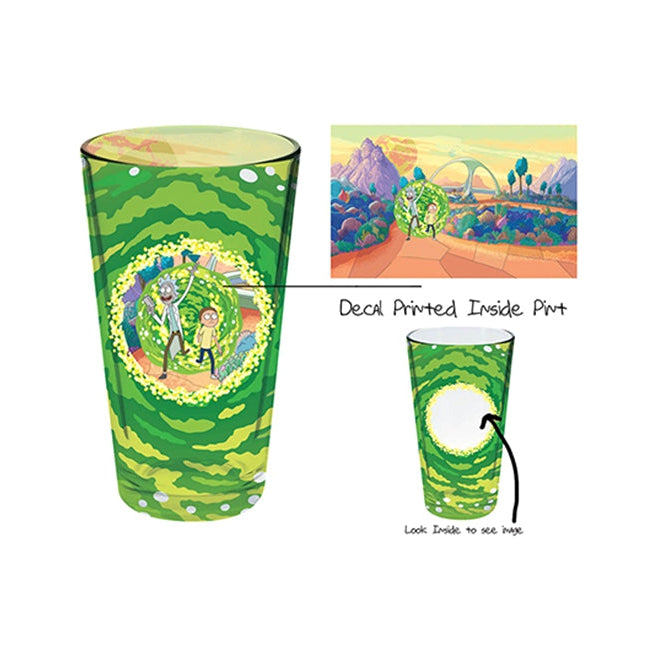 Rick & Morty - Inside print glass