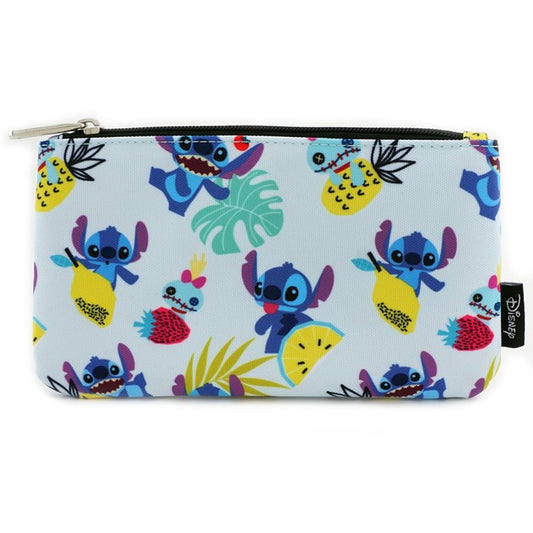 Loungefly Stitch Scrump Fruit AOP Coin Cosmetic Pencil Pouch
