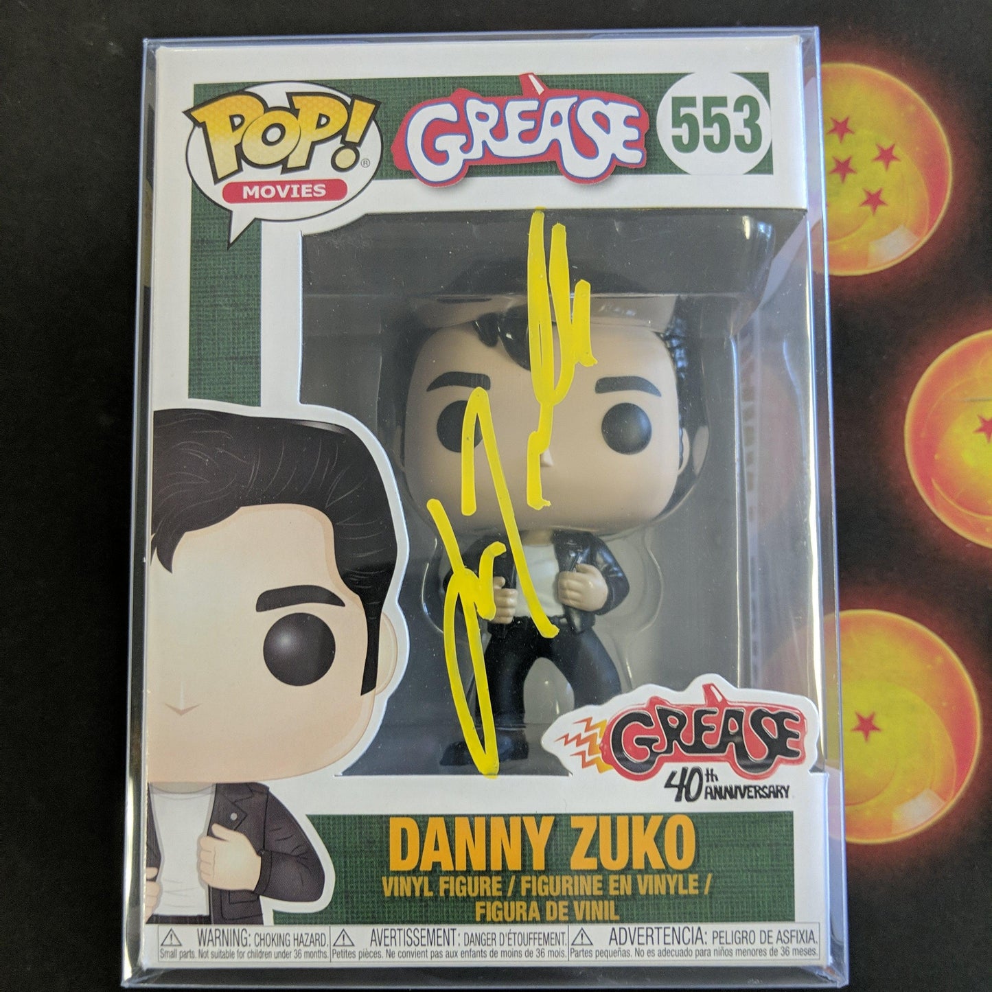 Pop Movies: Grease - Danny Zuko 553 Signed