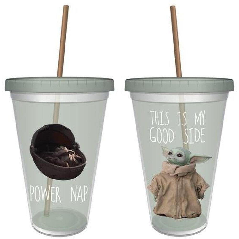 Mandalorian The Child This Is My Good Side 16 Oz. Acrylic Cup with Straw