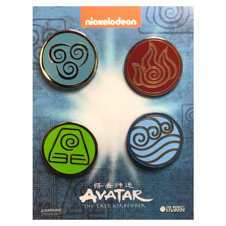 The Four Elemental Bending Arts - Avatar: The Last Airbender Enamel Pins