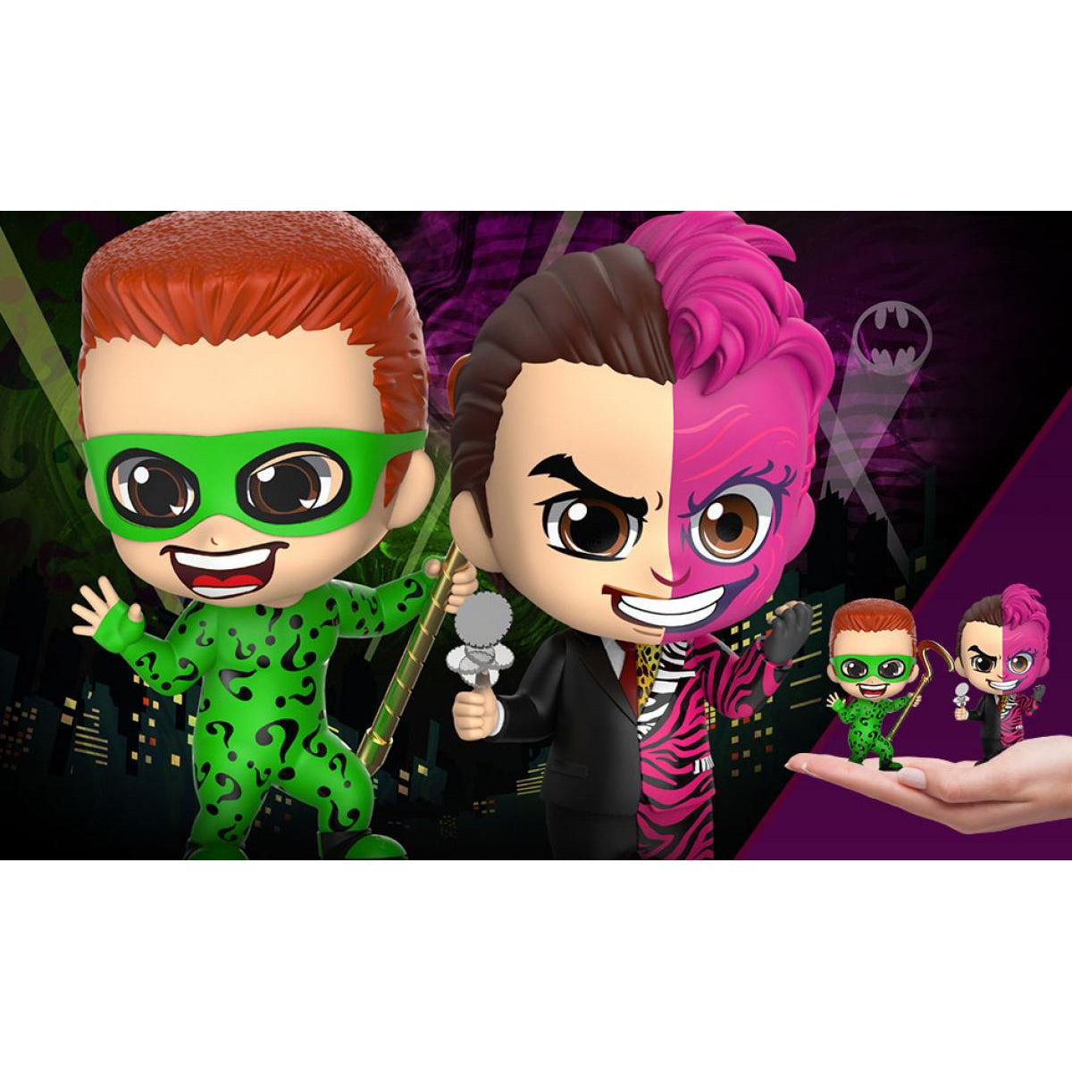 The Riddler & Two-Face Cosbaby(s) Collectible Set