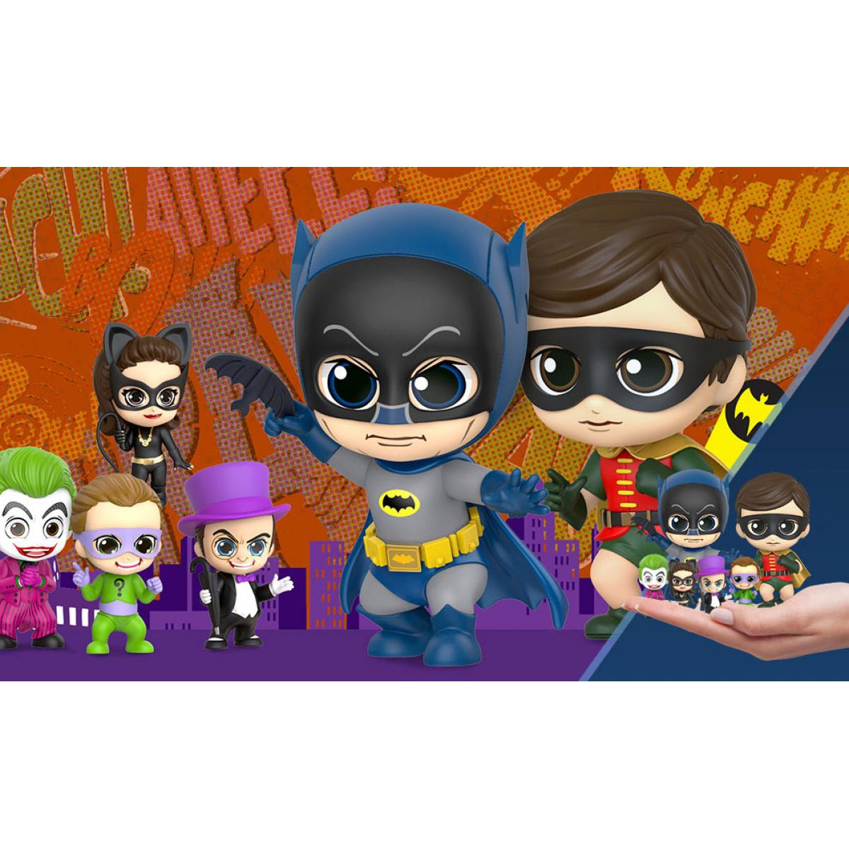 Batman, Robin, and Villains 1960's Cosbaby(s) Collectible Set