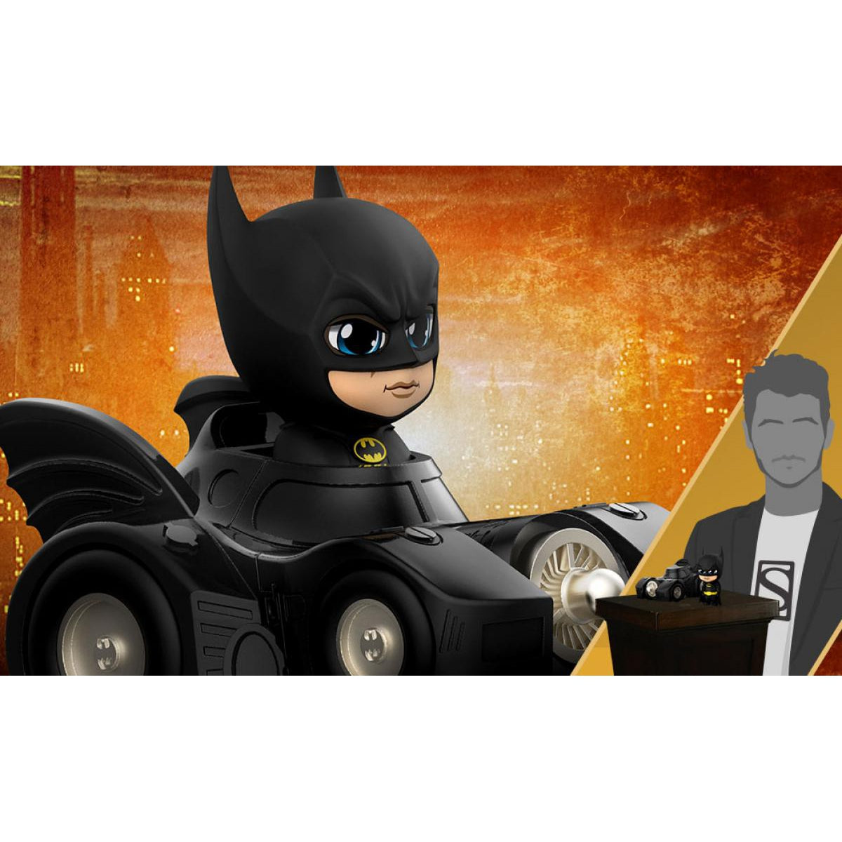 Batman with Batmobile Cosbaby - Collectible Set