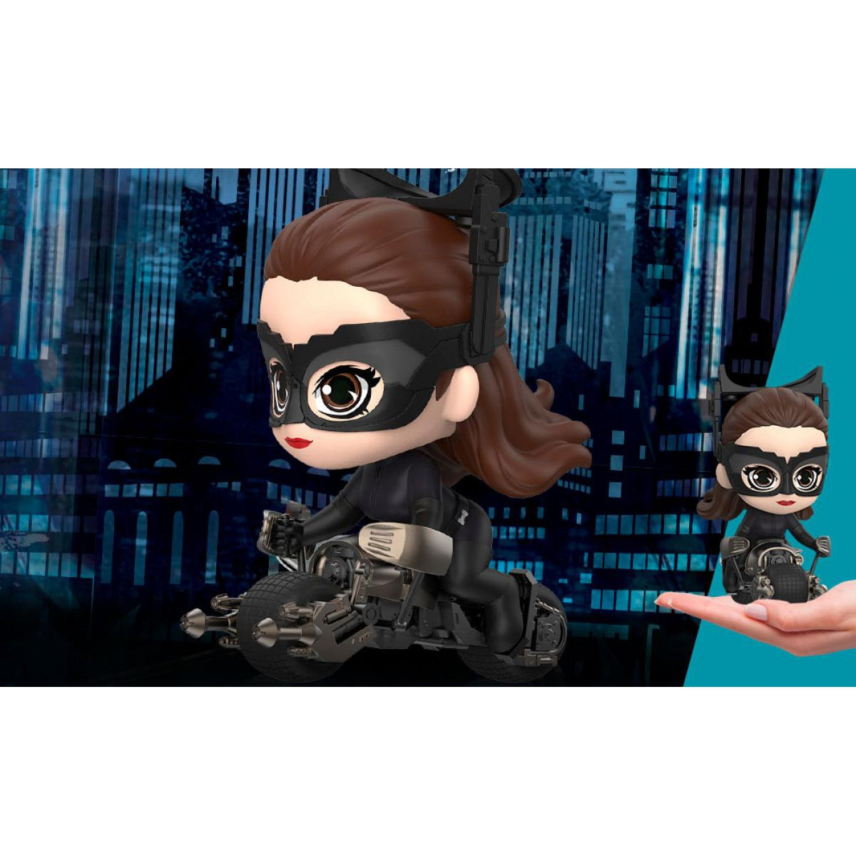 Catwoman with Bat-Pod Cosbaby Collectible Set