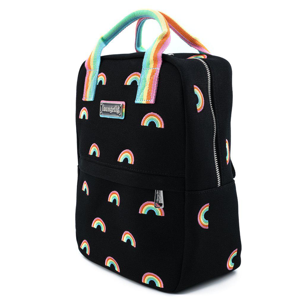 LOUNGEFLY PRIDE CANVAS RAINBOWS MINI BACKPACK