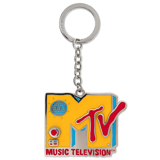 LOUNGEFLY MTV - TURN KNOB LOGO 2.5" ENAMEL KEYCHAIN