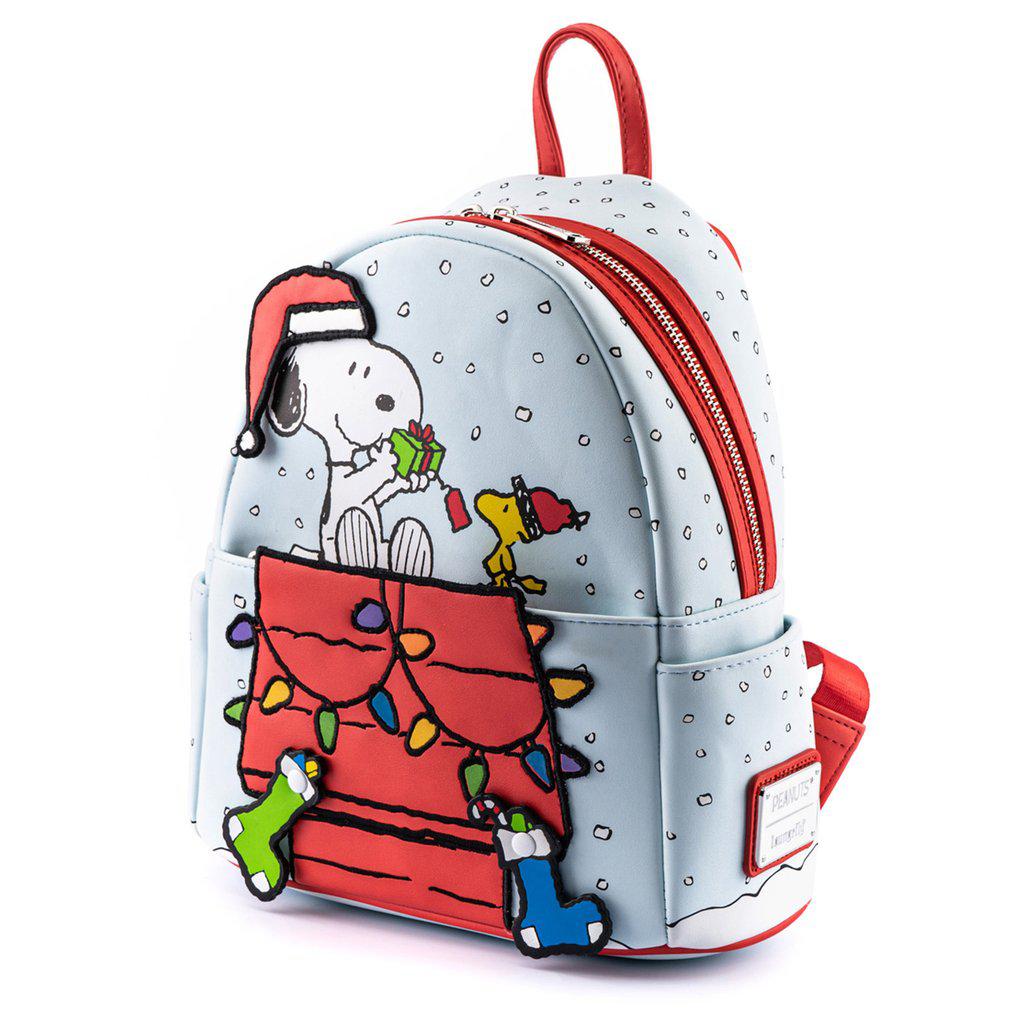 LOUNGEFLY Peanuts Snoopy and Woodstock Glow in the Dark Mini Backpack