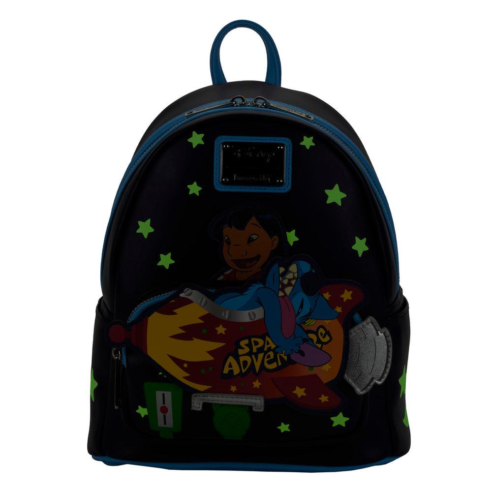 Loungefly Disney Lilo & Stitch Space Adventure Glow in the Dark Mini Backpack
