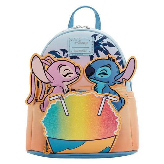 Loungefly Disney Lilo & Stitch Angel and Stitch Snow Cone Date Mini Backpack
