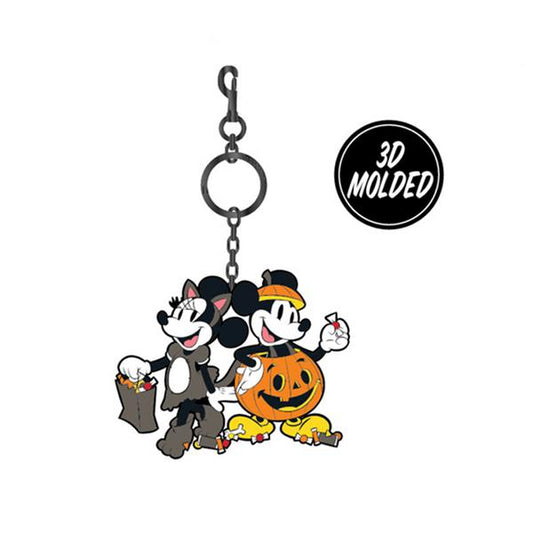Loungefly Disney Mickey And Minnie Halloween 3D Molded Keychain