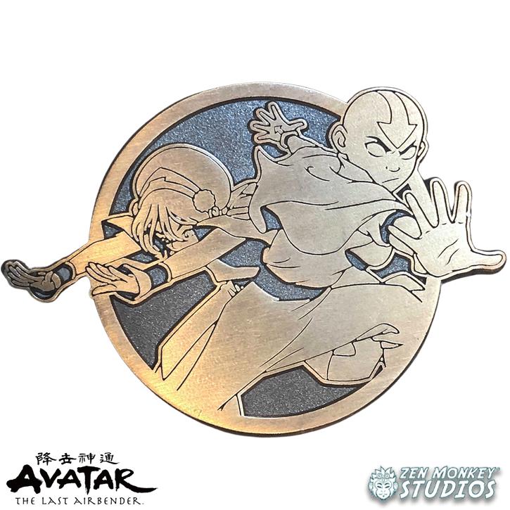 Aang and Toph - Avatar: The Last Airbender Enamel Pin (Limited Edition Emblem)
